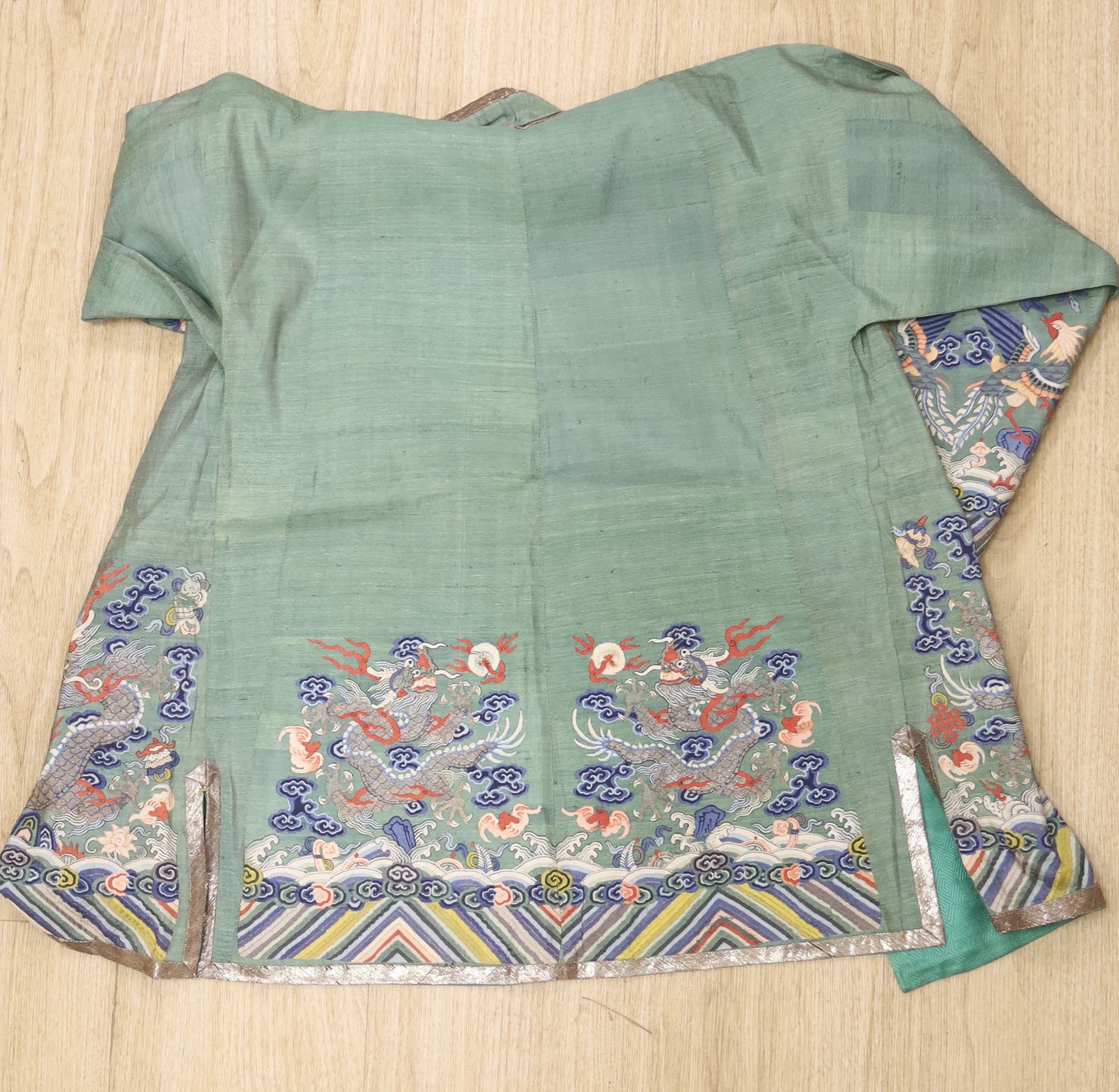 A Chinese Kesi ‘dragon’ jacket, late Qing dynasty, alterations and some wear